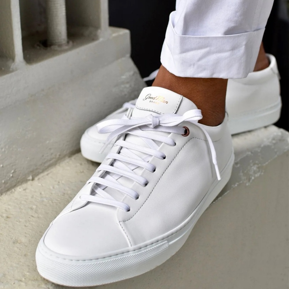 Good man brand, EDGE LO-TOP SNEAKER MONO | NAPPA LEATHER WHITE size 8.5, 8 - Picture 6 of 9